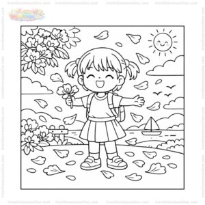 Tranh tô màu hoa phượng cho bé