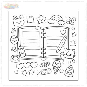 Tranh tô màu quyển vở và sticker