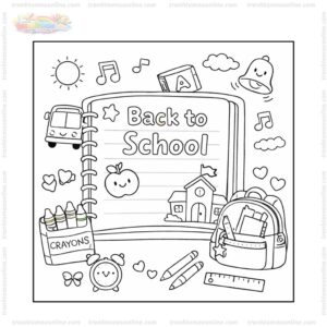 Tranh tô màu quyển vở học sinh