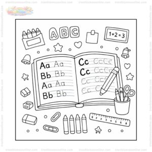 Tranh tô màu quyển vở tập viết