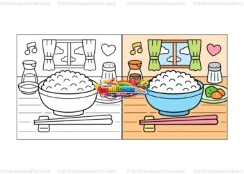 tô màu cái chén