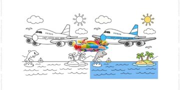 tô màu máy bay boeing 747