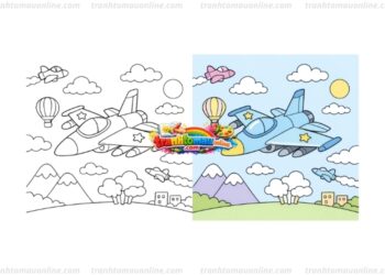 tô màu máy bay chiến đấu