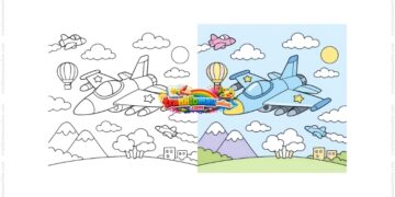 tô màu máy bay chiến đấu