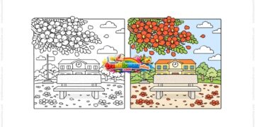 tranh tô màu hoa phượng