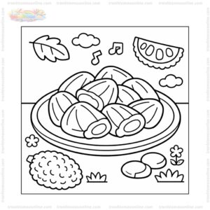 Tranh tô màu múi mít trong đĩa