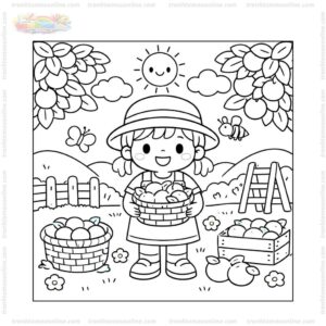 Tranh tô màu vườn cam